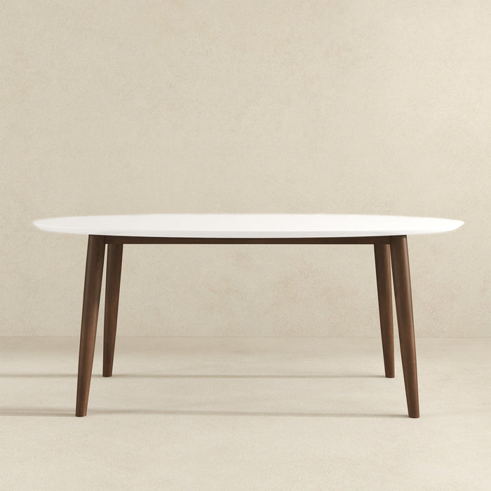 Ada - Oval Dining Table And 4 Side Chairs - White Ashcroft Furniture