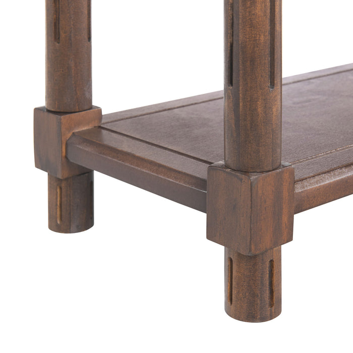Narrow Side End Tables With Shelf (Set of 2) - Chestnut Home Essentials
