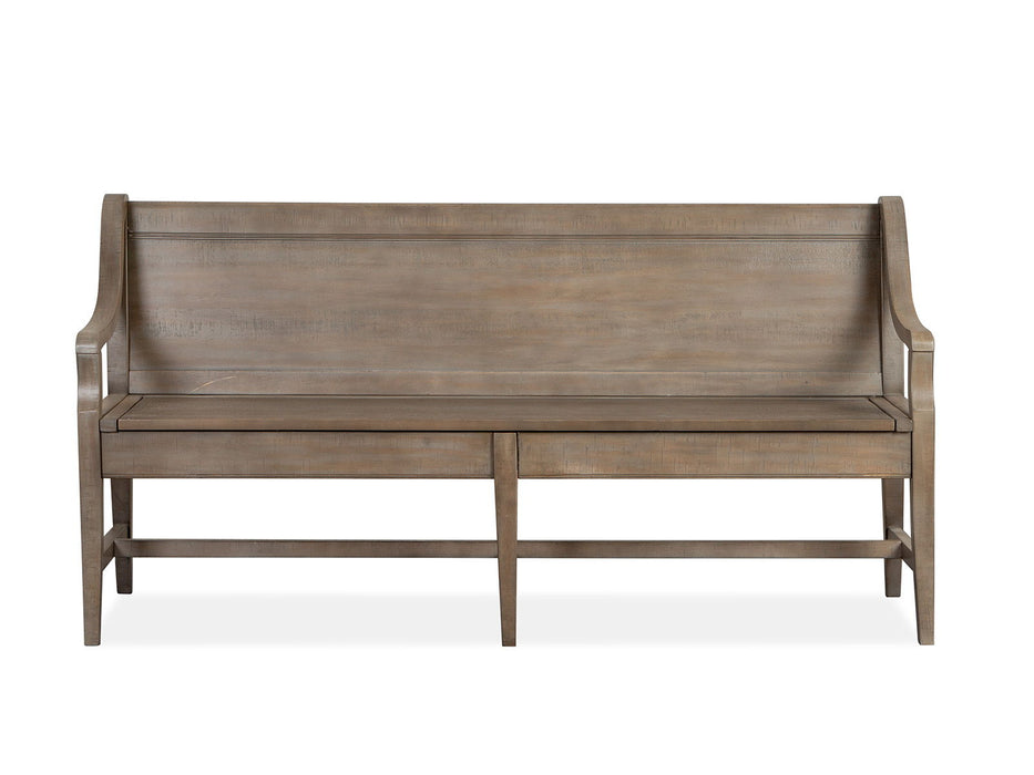 Paxton Place - Bench With Back - Dovetail Gray Magnussen Furniture