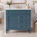 Bathroom Vanity With Sink, Rectangular Storage Cabinet & 2 Drawers And Tip Out Drawer Hearth and Haven