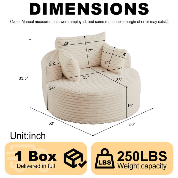 Modern Single Sofa With Backrest Pillow For Living Room Home Essentials