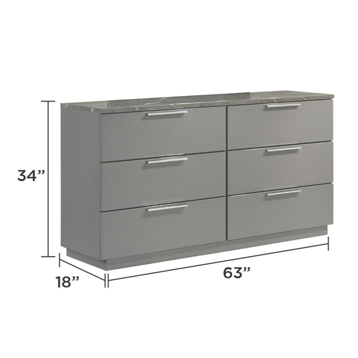 Elara - Dresser With Spacious Drawers - Gray Matrix Furniture Group