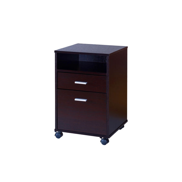 Mobile File Cabinet, Printer Cabinet With Two Drawers And One Shelf - Red Cocoa