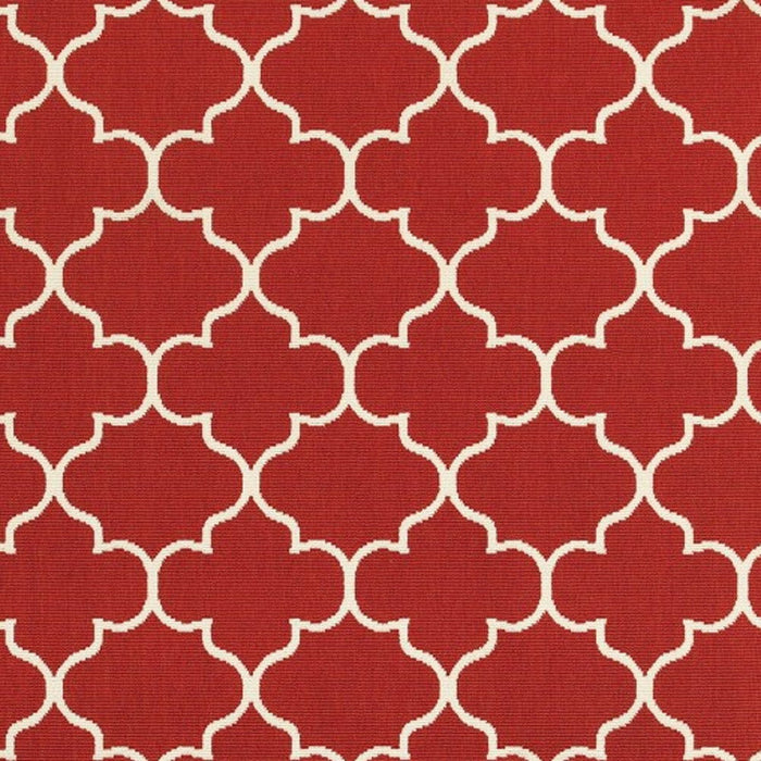 Indoor / Outdoor Area Rug - Red / Ivory