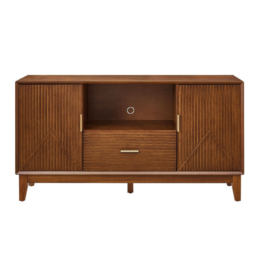 TV Stand With Drawer And Cabinets - Brown Home Essentials
