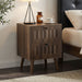 Double Drawer Bedside Table (Set of 2) - Walnut Home Essentials
