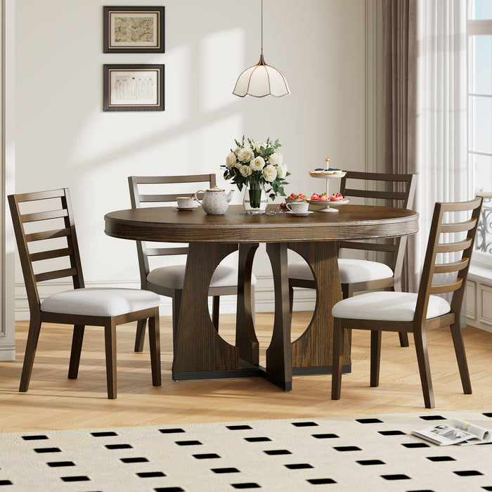 Round Dining Table Set For 4 With Chairs Hearth and Haven