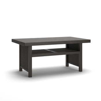 Mesa Valley - Rectangular Multi-Use Table With Umbrella Option - Dark Brown Signature Design by Ashley®