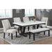 Dining Set With Upholstered Wing Back Chairs Home Essentials