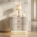 Flora - 2 Drawer Nightstand With LED - Champagne Matrix Furniture Group