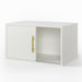 Cube Storage Organizer With Sliding Door Stackable Modular Bookshelf & Storage Cabinet - White Home Essentials