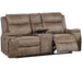 1 Piece Manual Motion Loveseat With Hidden Cup Holders, Plush Back Cushion - Auburn Home Essentials