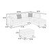 Sectional Sofa Set With Reversible Left / Right Chaise And Matching Cocktail Ottoman Home Essentials