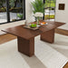 Rectangular Dining Table With Storage Base - Walnut Home Essentials