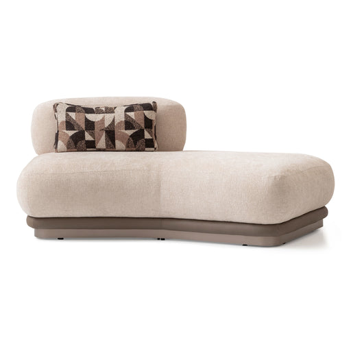 Bristol Point - Armless Chaise - Fawn / Saddle Brown Michael Amini