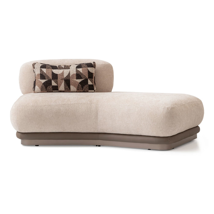 Bristol Point - Armless Chaise - Fawn / Saddle Brown Michael Amini