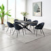 Klaus - Dining Table - Crystal Tempered Glass Top & Black Finish ACME