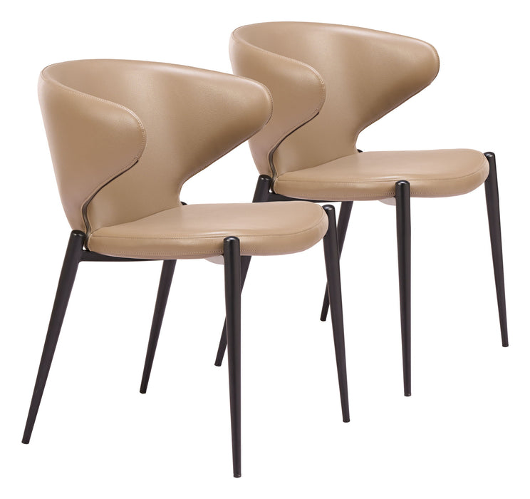 Lino - Dining Chair (Set of 2) - Brown Zuo Modern