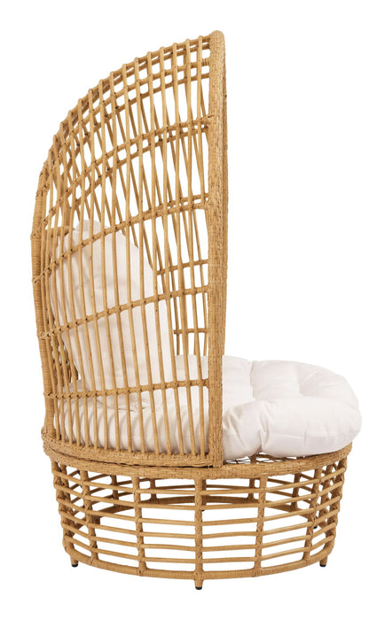 La Jolla - Accent Chair - White / Light Brown Zuo Modern