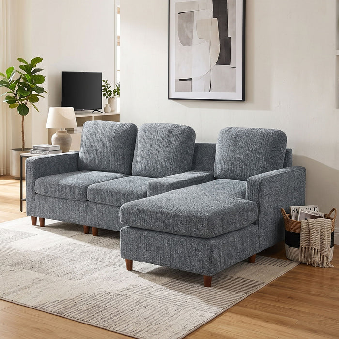 L - Sectional Sofa With Reversible Chaise Hearth and Haven
