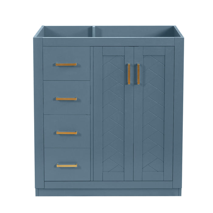 Retro Style Bathroom Vanity With 3 Drawers & Soft-Closing Doors Hearth and Haven