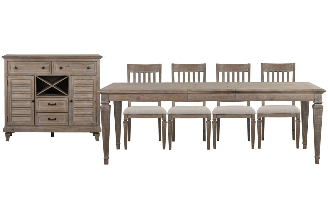 Lancaster - 6 Piece Extendable Rectangular Dining Table Set Magnussen Furniture