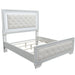 Eastern King Size Bed With LED Lights And Mirror Trim - Cream / Ivory Home Essentials