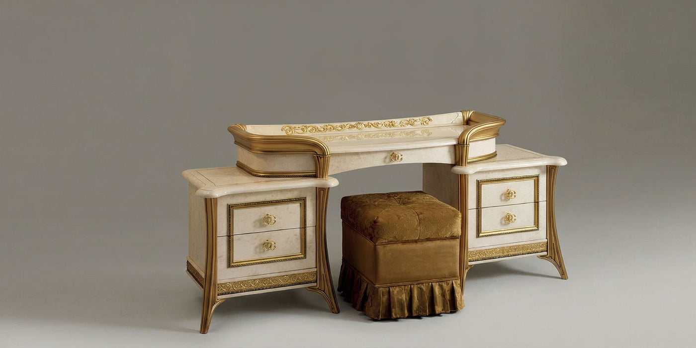 Melodia - Vanity Dresser - Beige / Gold Arredoclassic Italy