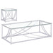 Kempton - 2 Piece Coffee And End Table Set - Chrome Furniture Max