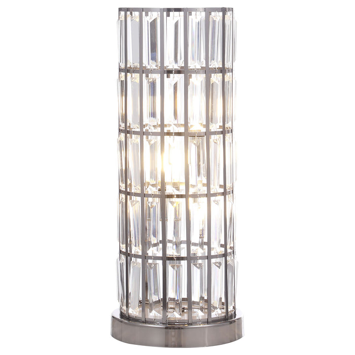 Emilian - Table Lamp With Crystal Shade - Black Furniture Max