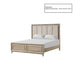 Eastern King Size Bed With Padded Headboard - Oak Home Essentials