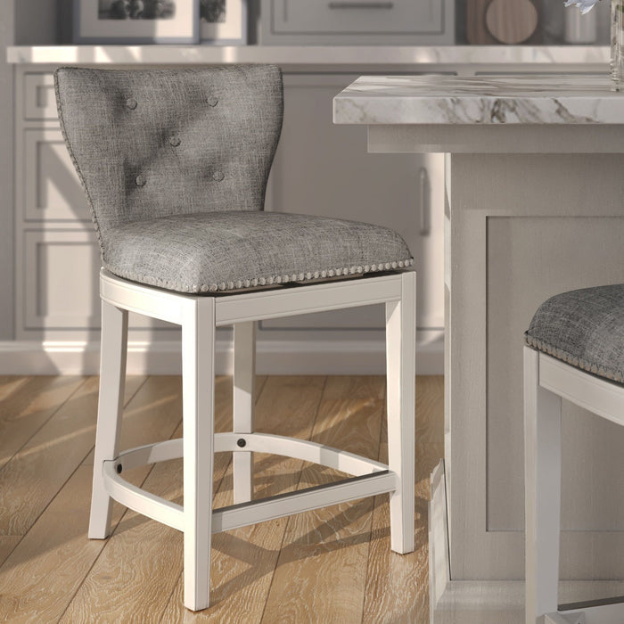 Upholstered Swivel Stool With Back Home Essentials