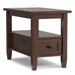 Warm Shaker - Narrow Side Table - Brown Simpli-Home