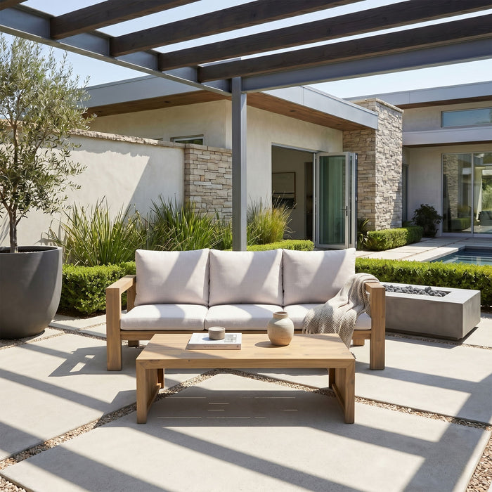 3 Seater Patio Set, Outdoor Sofa & Coffee Table Set Hearth and Haven