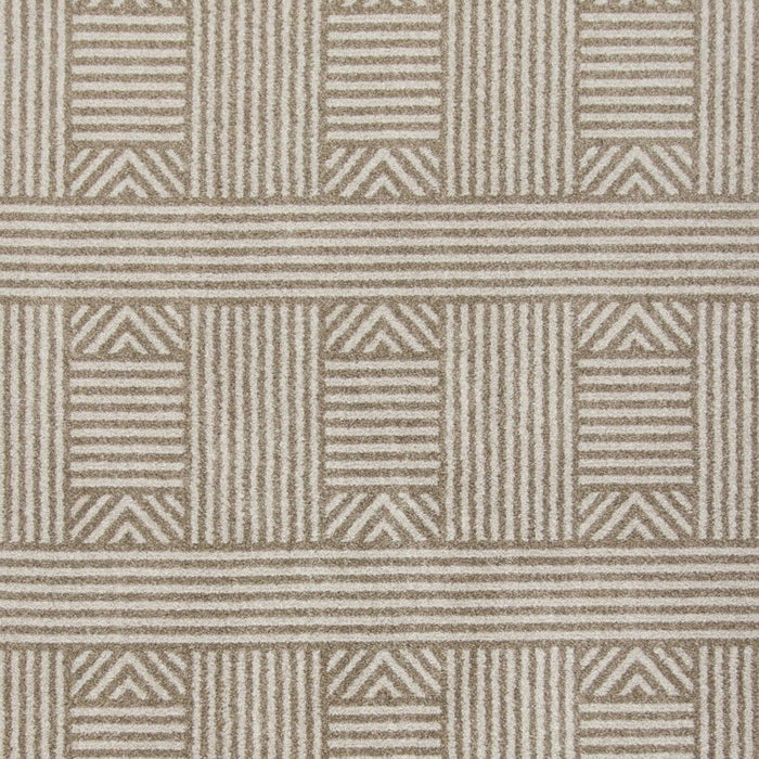 5' X 8' Geometric Lines UV Treated Area Rug - Beige