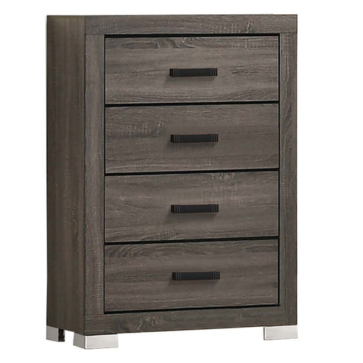 1 Piece Chest Bar Handle Bedroom Furniture With Texture And Clean Lines - Gray Home Essentials