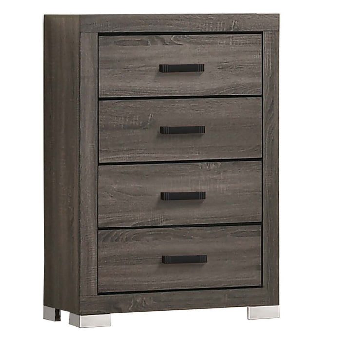 1 Piece Chest Bar Handle Bedroom Furniture With Texture And Clean Lines - Gray Home Essentials