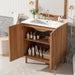 Traditional Bathroom Vanity With Ceramic Sink Hearth and Haven