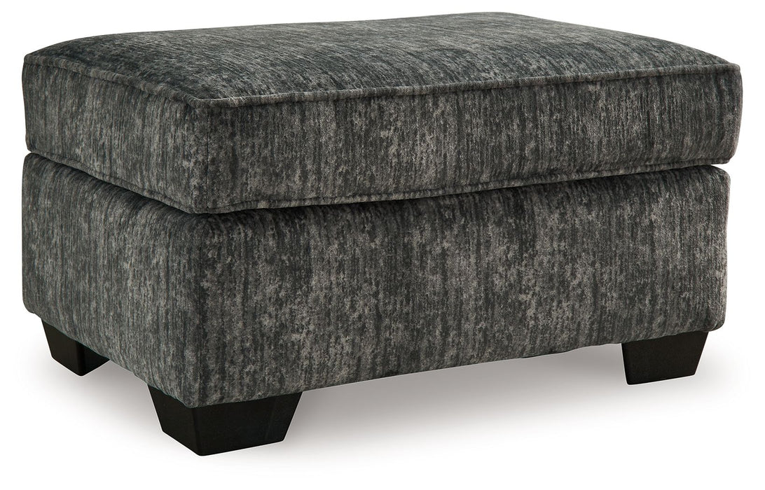 Lonoke - Ottoman - Gunmetal Signature Design by Ashley®