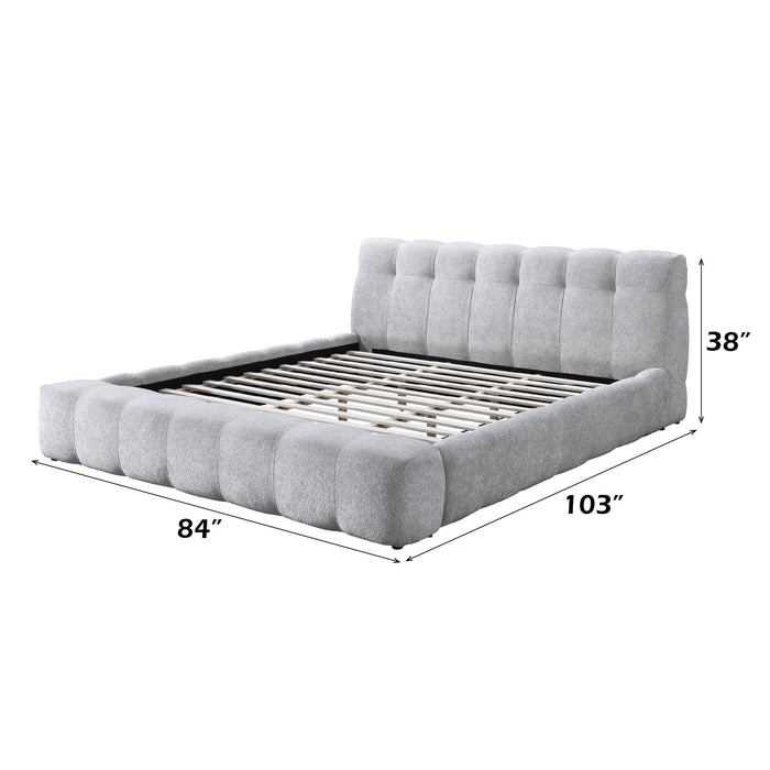 Hannah - Eastern King Bed - Gray Acme
