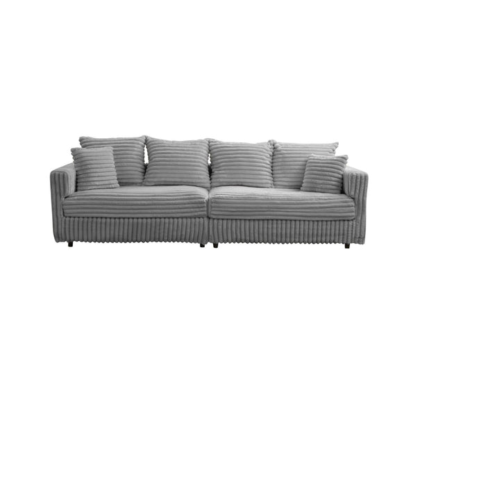 Modern Comfy Upholstered 4 Seat Sofa Cloud Couch,Deep Seat With Soft Pillows