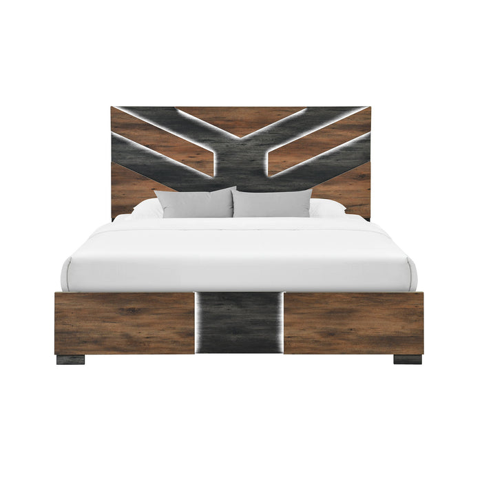Prime - Bed With LED Headboard Global Furniture USA