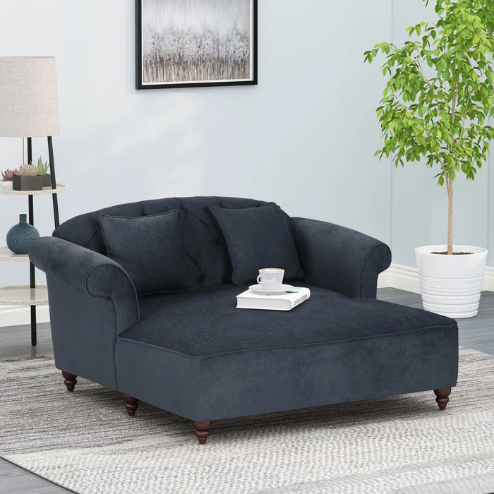 Nh-Ihave - Loveseat Chaise Lounge - Charcoal