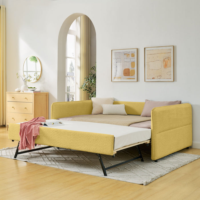 Upholstered Daybed With Pop Up Trundle Home Essentials