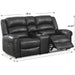 Power Reclining Loveseat With USB Port And Cup Holder Console - Black Home Essentials