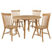 Finley - 5 Piece Dining Set With Round Table And Spindle Back Chairs Furniture Max