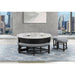 Rounded Storage Coffee Table With 3 Stools Global Furniture USA