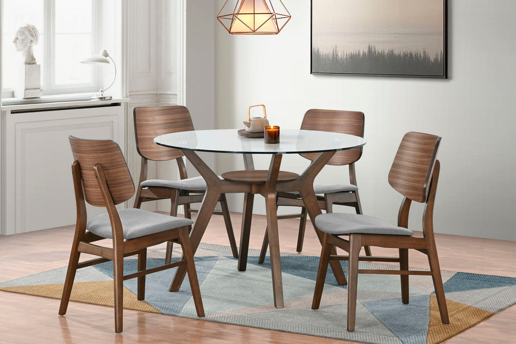 Oscar - Round Glass Dining Table Set New Classic