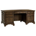 Stigham - 7 Drawer Executive Desk With Lockable File Cabinets - Oak Furniture Max