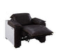 Misezon - Power Motion Recliner - Dark Top Grain Brown Leather & Aluminum ACME